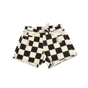POL Women’s NWT Cut Off Checkered Black and White Shorts  size Small
